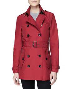 burberry brit double-breasted trench coat crimson|burberry art of the trench.